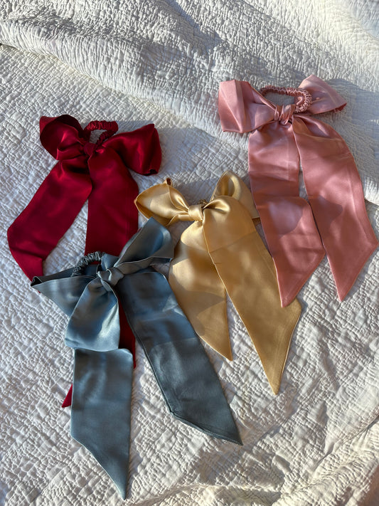 Silk Bow Scrunchies