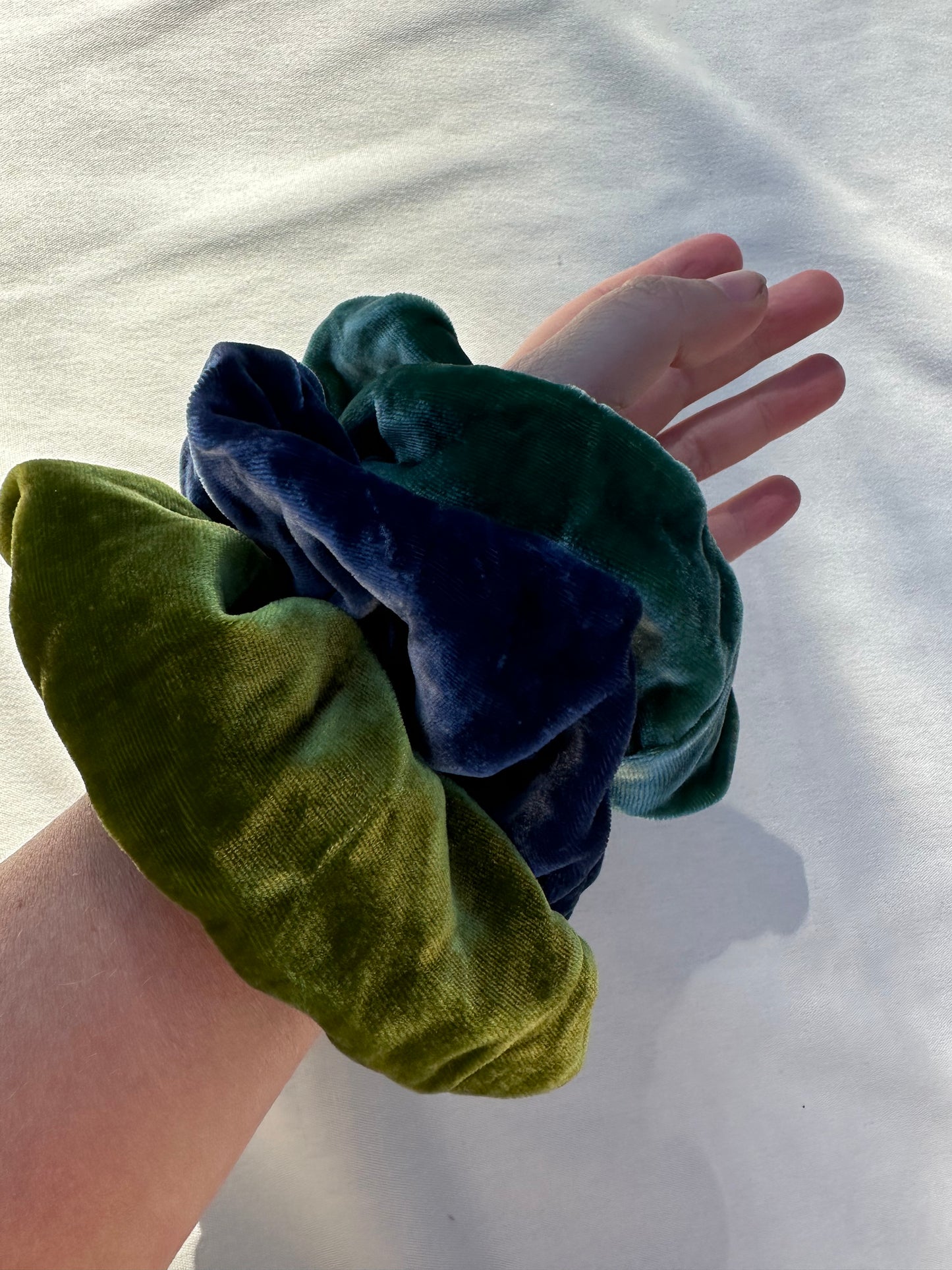 Signature Honeydove Silk Velvet Scrunchies