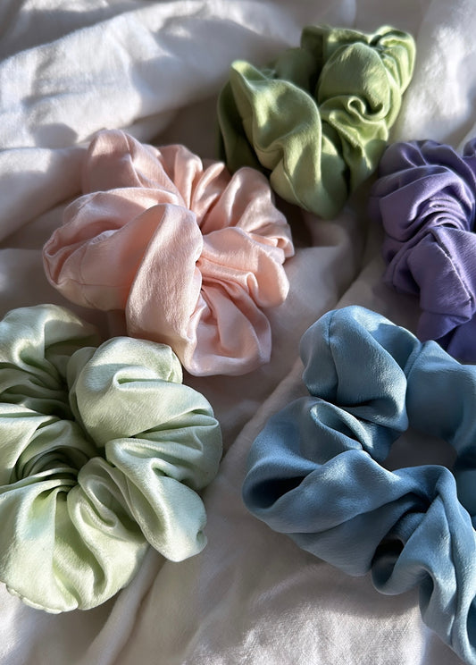 Signature Honeydove Silk Scrunchie