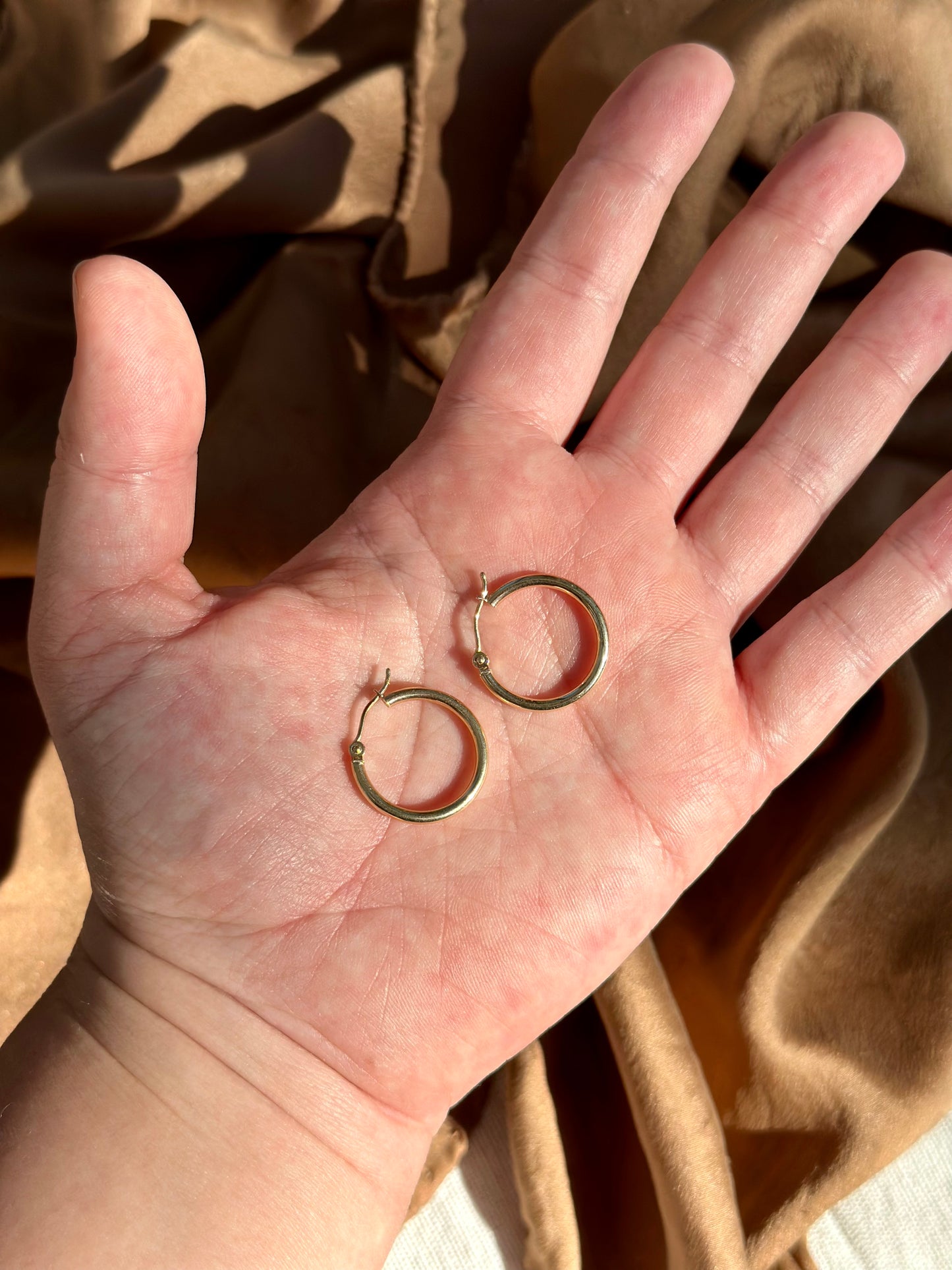 Solid 14K Gold Hoops