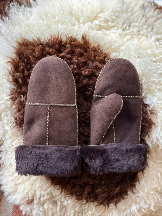 Brown Sheepie Mittens