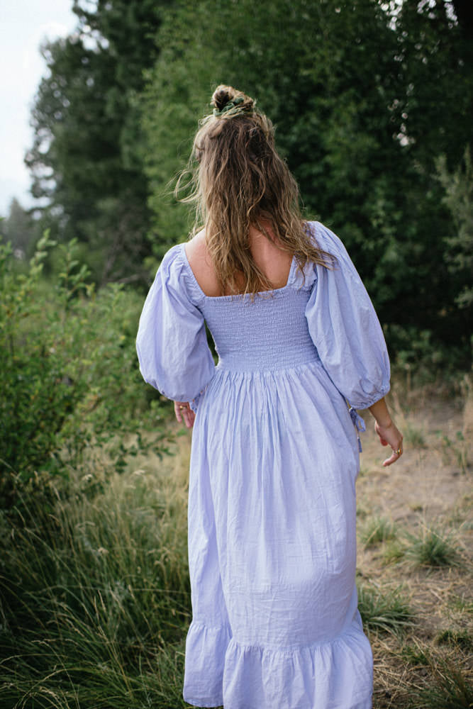 Smocked Puff Sleeve Dress