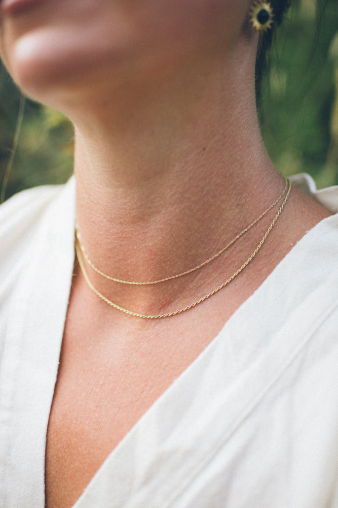 Dainty 18K Gold Fill Rope Chain