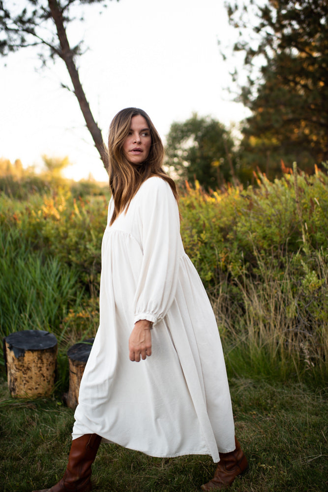 Raw Silk Cozy Dress