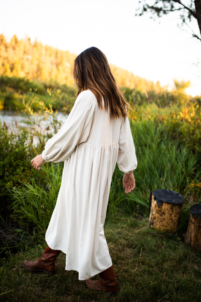 Raw Silk Cozy Dress