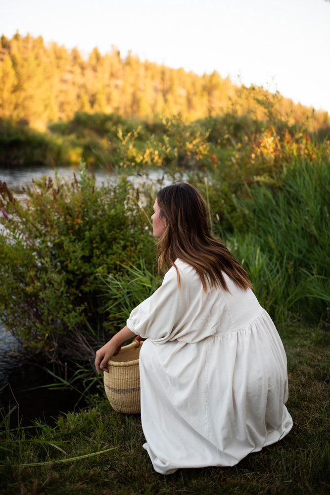 Raw Silk Cozy Dress