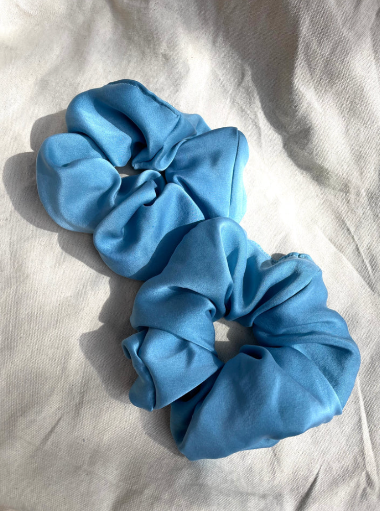 Signature Large Honeydove Charmeuse Silk Scrunchie