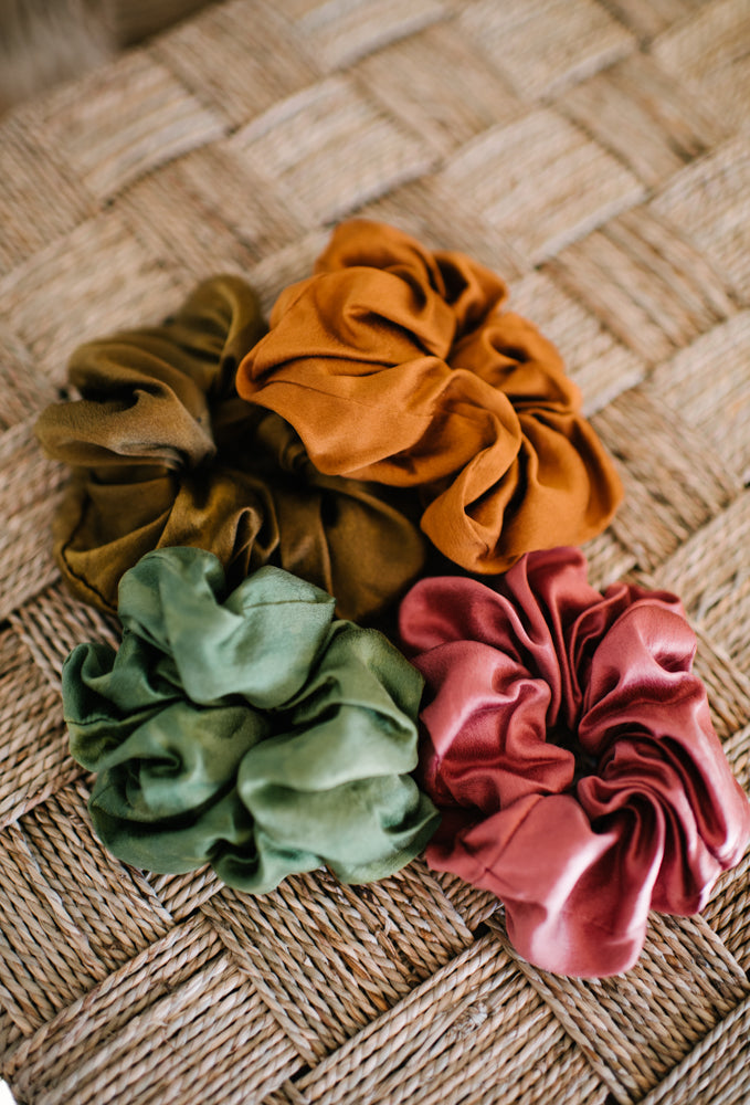 Signature Honeydove Silk Scrunchie