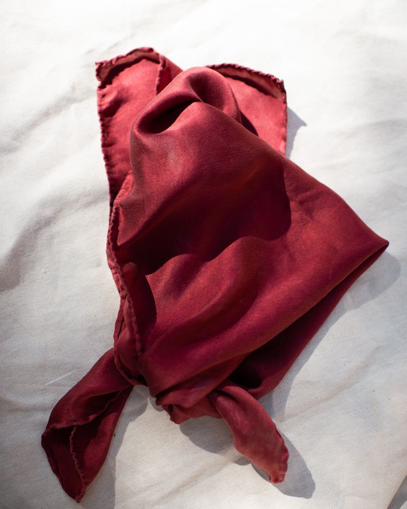 Cherry Madder Root Silk Scarves