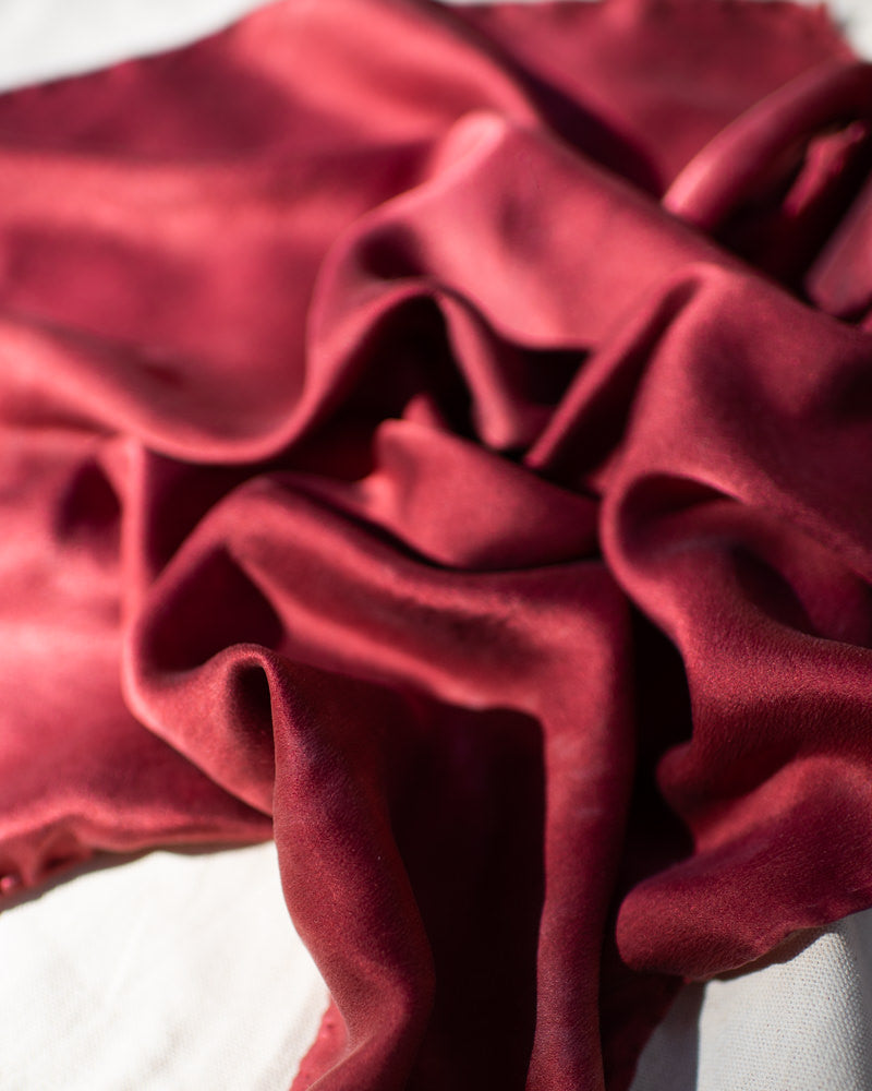 Cherry Madder Root Silk Scarves